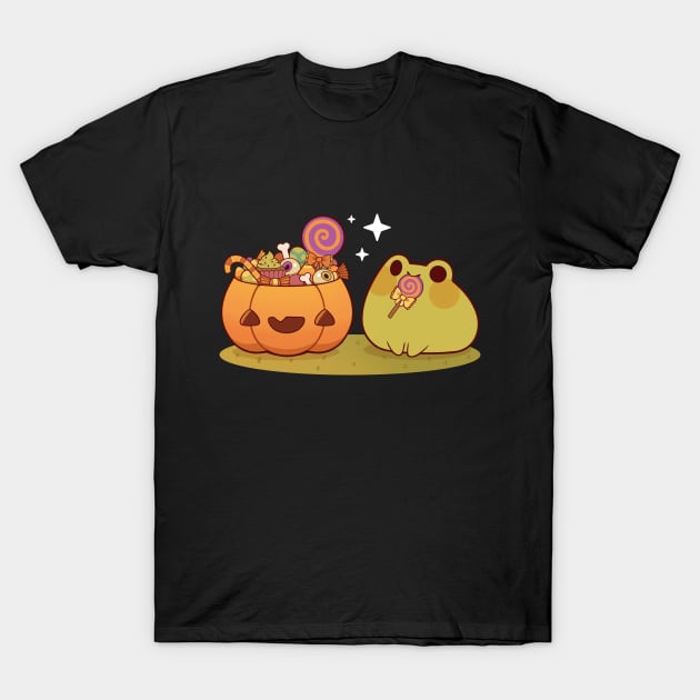 Trick or treat froggie T-Shirt by Rihnlin